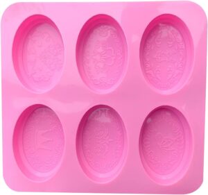 As melhores formas de silicone para sabonete artesanal 3 Forma Molde de Silicone para Sabão Sabonete Oval Sortido
