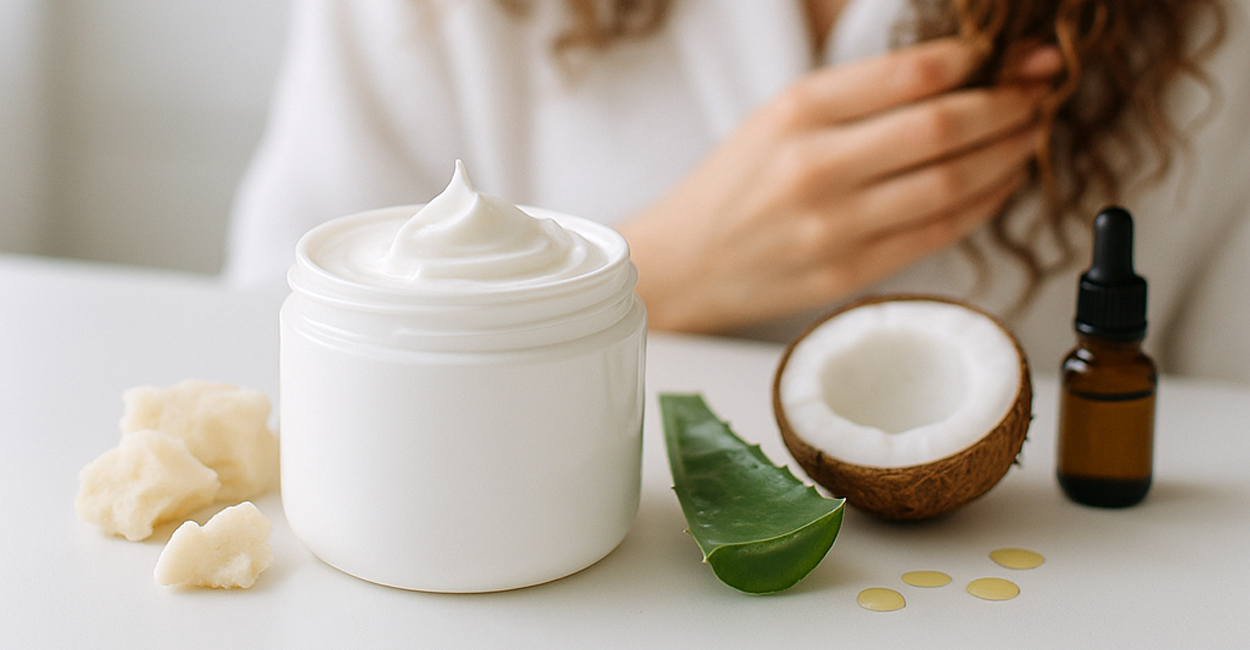 Creme Hidratante Natural Para Cabelos Ressecados