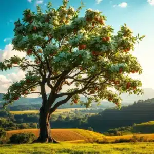 A árvore que floresce sozinha e guarda fruto cheio de sentido