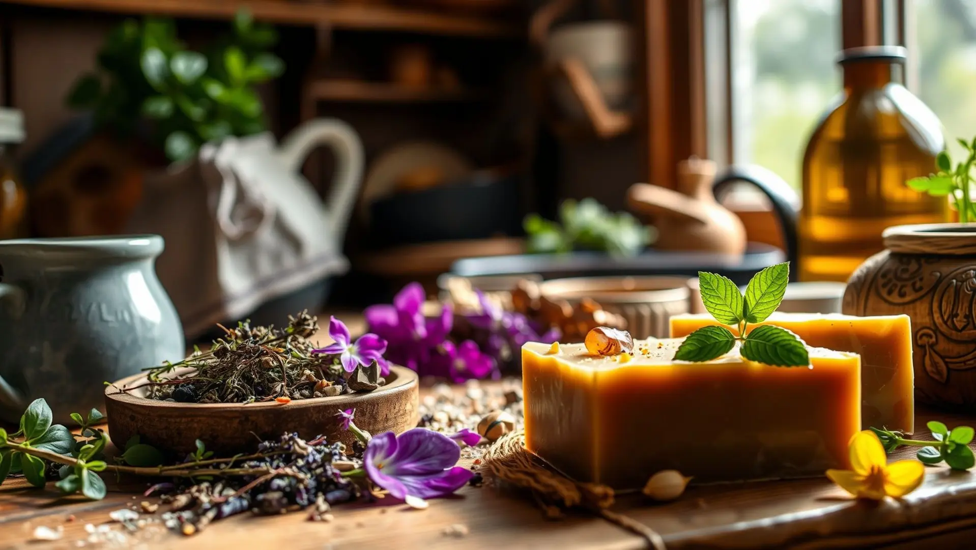 Sabonete Industrial ou Artesanal? 6 Diferenças que Fazem Toda a Diferença 1 Comparação entre sabonete artesanal e industrial na cozinha.