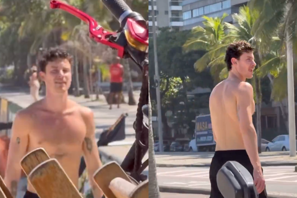 Shawn Mendes é flagrado saindo de praia no Rio de Janeiro após romance com Bruna Marquezine vir à tona