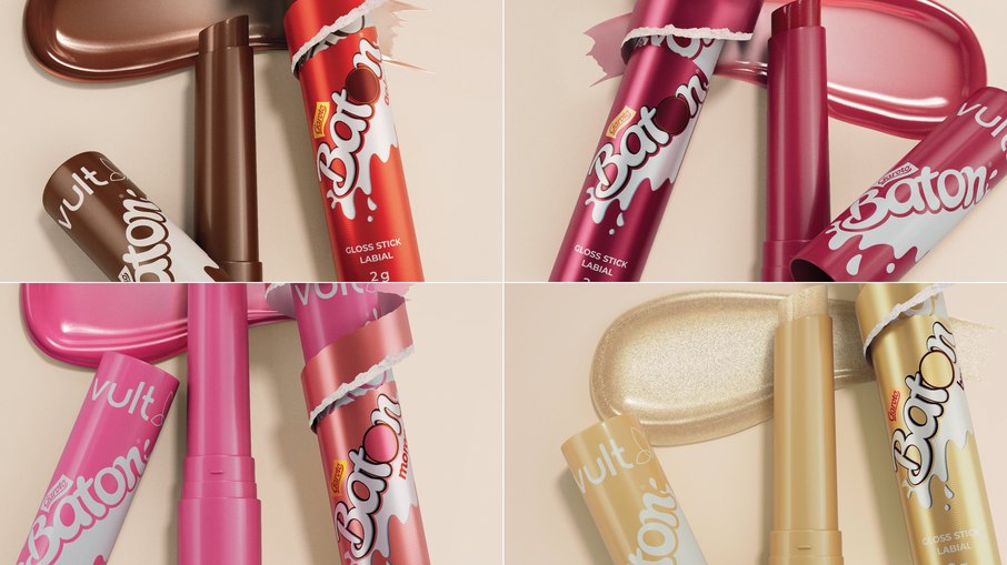 Nostalgia que vira beleza: Gloss Baton da Vult e Nestlé transforma desejo em experiência sensorial